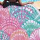 Microfiber and tassel round beach towel