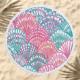 Microfiber and tassel round beach towel