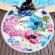Non shedding microfiber round beach towel