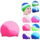 Silicone Swimming Cap Gradient Color Blocking Waterproof Printing