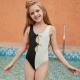 Childrens New One-piece Bikini Suspender Leaky Belly Swimsuit