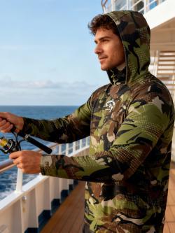 Fishing Hoodie Sailing Shirt Surfing Face Cover Neck Summer Men Long Sleeve Hunting Jersey Camisa De Pesca Performance Fish Gear Beach Tops Wear Climbing Uniform Angling