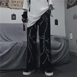 Lightning Print Sports Casual Pants