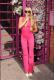 New Slim-fit Sexy Heart-shaped Backless Jumpsuit