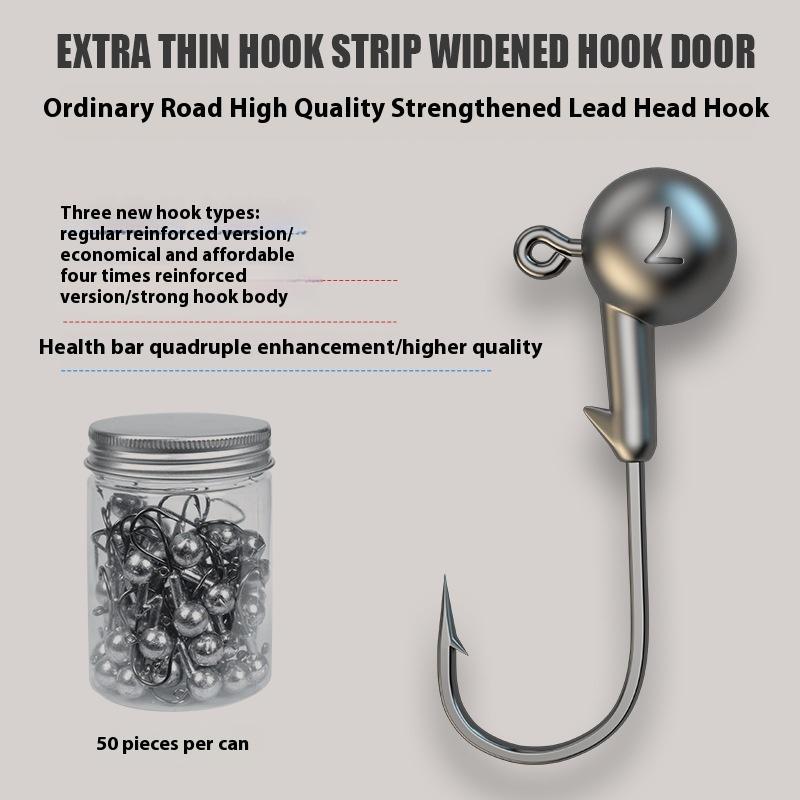 Jig Hook 50 Pieces Filling Fishing Gear Enhanced Version Primary Color 4 Times