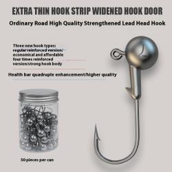 Jig Hook 50 Pieces Filling Fishing Gear Enhanced Version Primary Color 4 Times