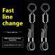 Quick Line Change Barrel Swivel Bearing Quick Release 8-word Ring