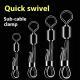 Quick Line Change Barrel Swivel Bearing Quick Release 8-word Ring