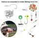 188Pcs Fishing Accessory Kit Portable Fishing Set Including Jig Hooks Sinker Weights Spoon Lure Removable Split Shot With Tackle Box For Fathers Day Gift