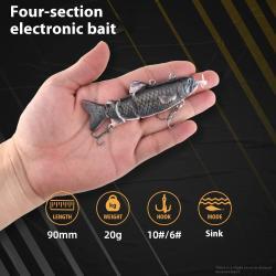 4-Section Iron Link Propeller Automatic Swimming Electronic Bait