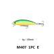 6cm57g Floating Mino Lure Fresh Water Topmouth Culter Weever Mandarin Fish Lure Simulation Bait M407