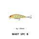 6cm57g Floating Mino Lure Fresh Water Topmouth Culter Weever Mandarin Fish Lure Simulation Bait M407