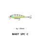 6cm57g Floating Mino Lure Fresh Water Topmouth Culter Weever Mandarin Fish Lure Simulation Bait M407