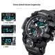 Mens Waterproof Sports Electronic Watch Dual Display Large