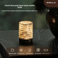 Natural Alabaster Cream Layer Lamp