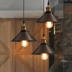 American Retro Petite Black Dress Iron Chandelier