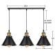 American Retro Petite Black Dress Iron Chandelier