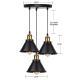 American Retro Petite Black Dress Iron Chandelier