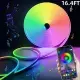 16.4/32.8Ft Neon Rope Lights,Flexible Led Rope Lights Control With App/Remote,Multiple Modes Rope Lights,Music Sync Light Strip For Bedroom