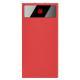 1Pc 20000mAh Power Bank Ultra-thin Phone Charger Dual USB Port Flashlight Battery Remain Display