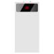 1Pc 20000mAh Power Bank Ultra-thin Phone Charger Dual USB Port Flashlight Battery Remain Display
