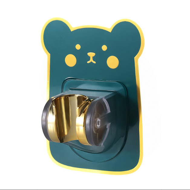 Cartoon shower bracket-Bear model-Green-1 piece - Option1