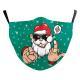 Christmas Beard Digital Printing Double Layer Dustproof Mask