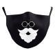 Christmas Beard Digital Printing Double Layer Dustproof Mask