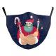 Christmas Beard Digital Printing Face Creative Double-layer Dust Mask