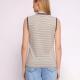 Fashionable Striped Sleeveless Vest Womens Top