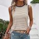 Fashionable Striped Sleeveless Vest Womens Top