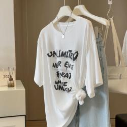Lace-spliced Short-sleeve T-shirt Womens Top