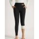 Womens High Waist Warm Fleece Lined Leggings