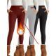 Womens High Waist Warm Fleece Lined Leggings