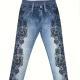 Casual Pants High Waist Print Skinny Tappered Pants