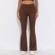 Solid Color Sanding V Waist High Waist Hip Lift Loose Casual Wide-leg Pants