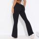 Solid Color Sanding V Waist High Waist Hip Lift Loose Casual Wide-leg Pants