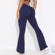 Solid Color Sanding V Waist High Waist Hip Lift Loose Casual Wide-leg Pants