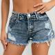 Casual High-Waist Plus-Size Ripped Denim Jeans For Summer