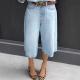 Slimming Bermuda Straight-leg Mid-length Pants