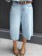 Slimming Bermuda Straight-leg Mid-length Pants