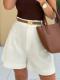 Fashionable Casual High-Waist Loose Straight-Leg Pants Womens Shorts