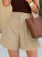 Fashionable Casual High-Waist Loose Straight-Leg Pants Womens Shorts