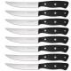 8-Piece 4.5-Inch Steak Knife Set, Carbon Steel Double Bevel, With Eco-Friendly POM Handles And Gift Box