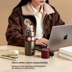Retro High-style Insulated Straw Water Bottle
