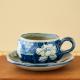 Chinese-style Retro Peony And Lotus Coffee Cup With Saucer