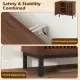 32" Buffet Sideboard Cabinet With 2 Doors, Farmhouse Storage Cabinet (Walnut + Black) With Adjustable Shelf