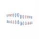 Fashion Ocean Series Almond Nail 3D Pearl Gold XINGX Wear Nail
