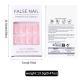 24 Pieces Nail Tips Square Short Simple Removable Boxed Fake Nails