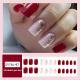 Christmas Jelly Glue Nail Sticker Wear Fake Nails